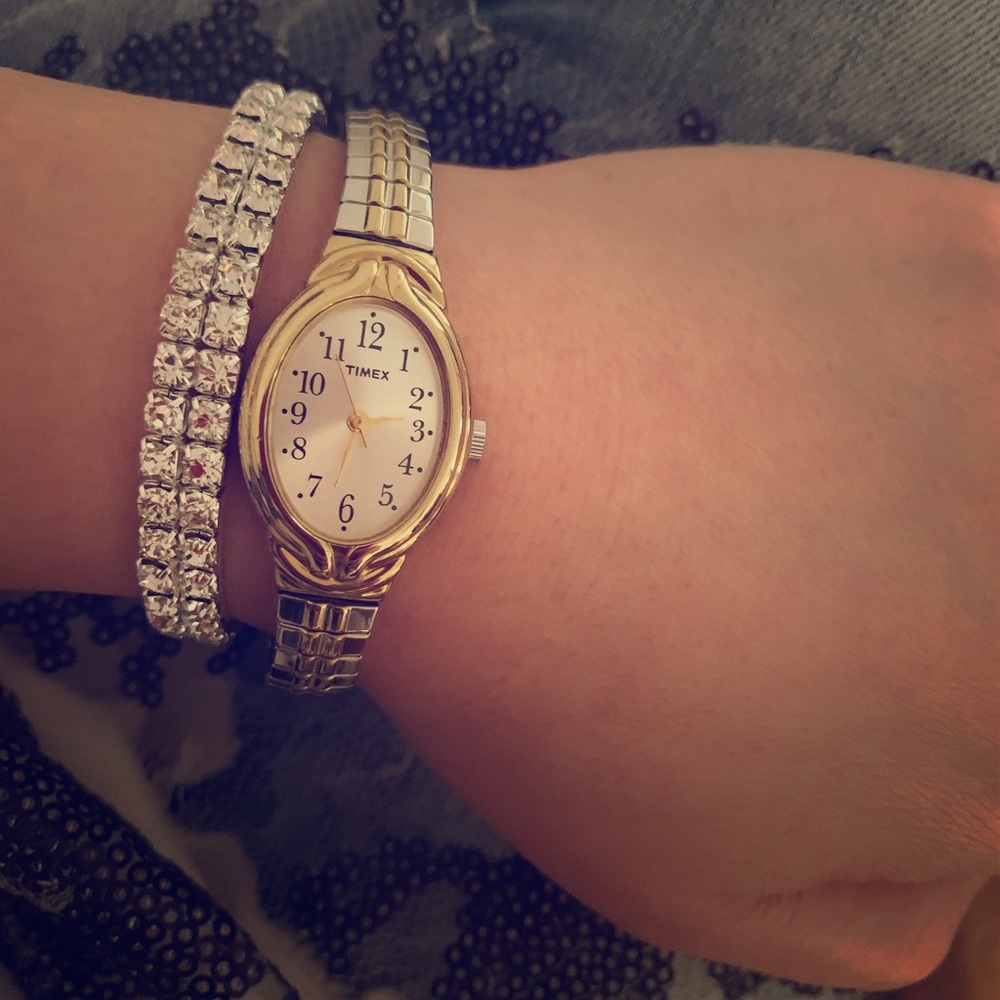 Timex Watch with Diamond Bracelet